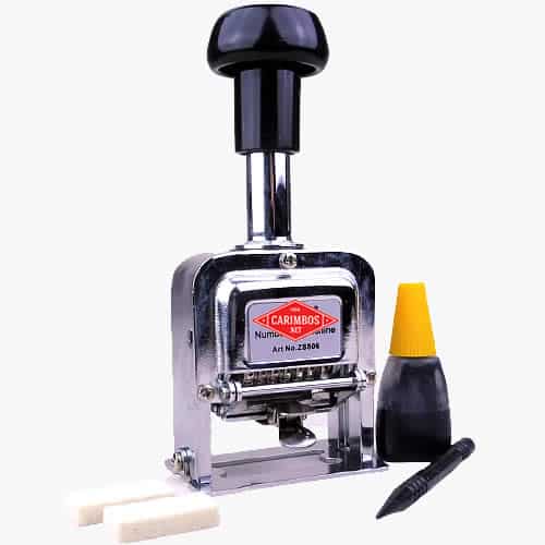 Carimbo Numerador Sequencial Manual Carimbo numerador sequencial manual em metal com acessórios